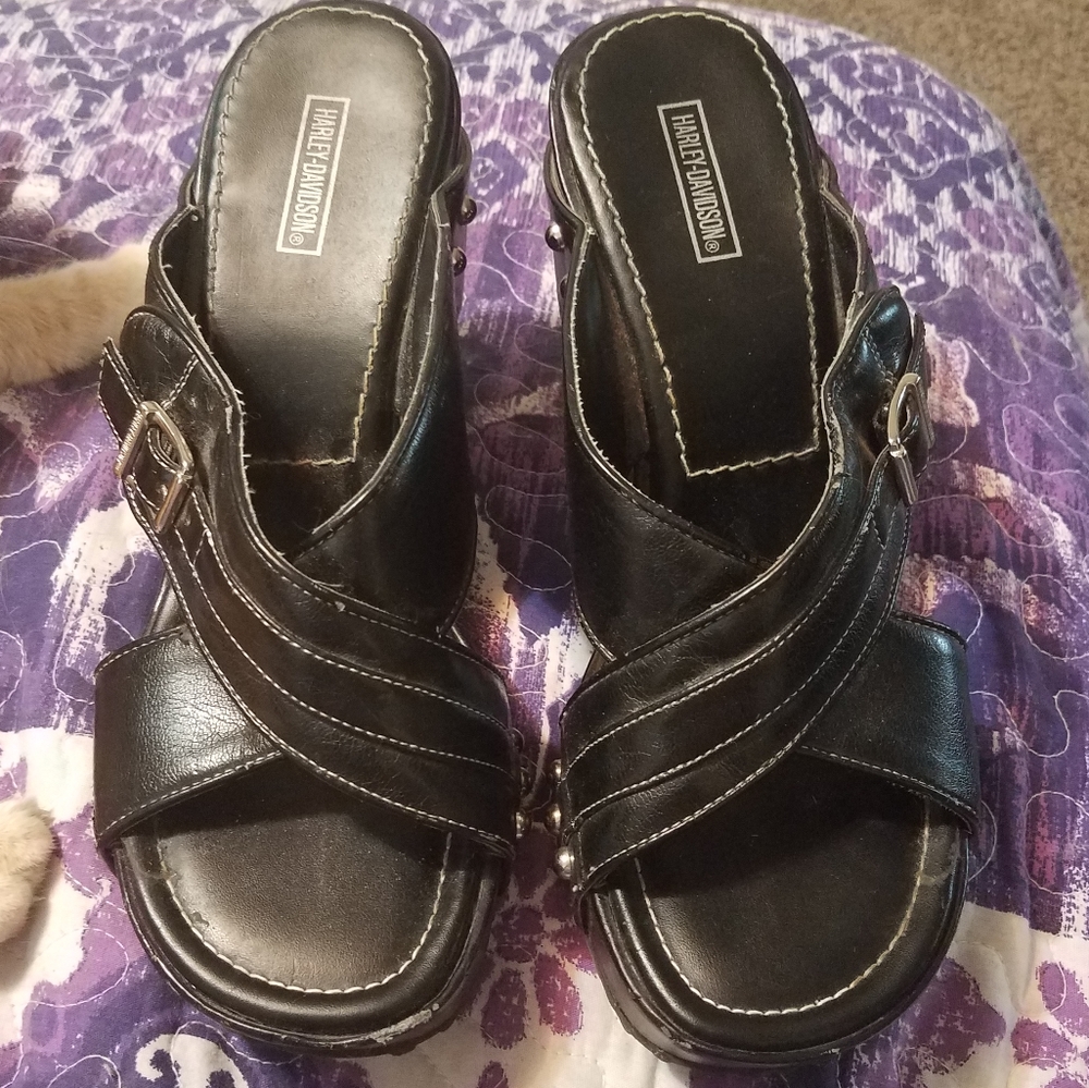 Harley Davidson wedge sandals
